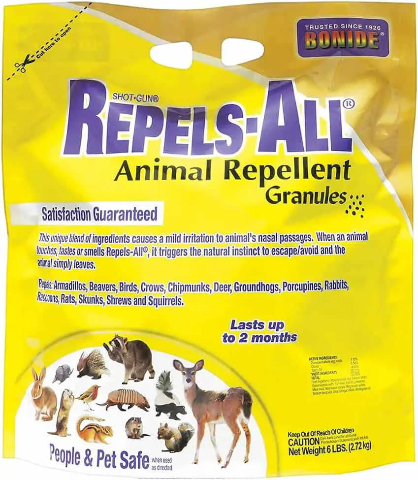 Repels-all animal granular repellent